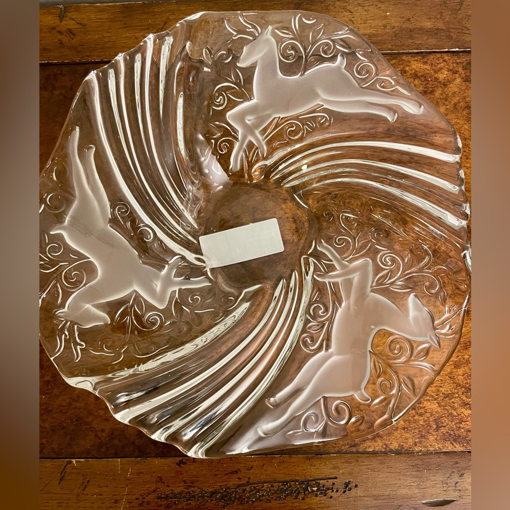 VTG Mikasa Festive Frosted Glass Plate